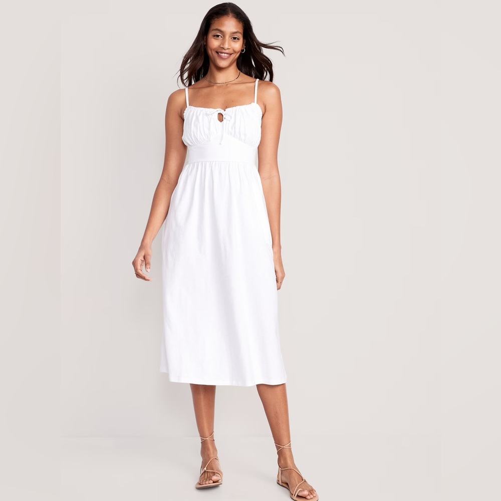 Old Navy White Midi Dress Medium
